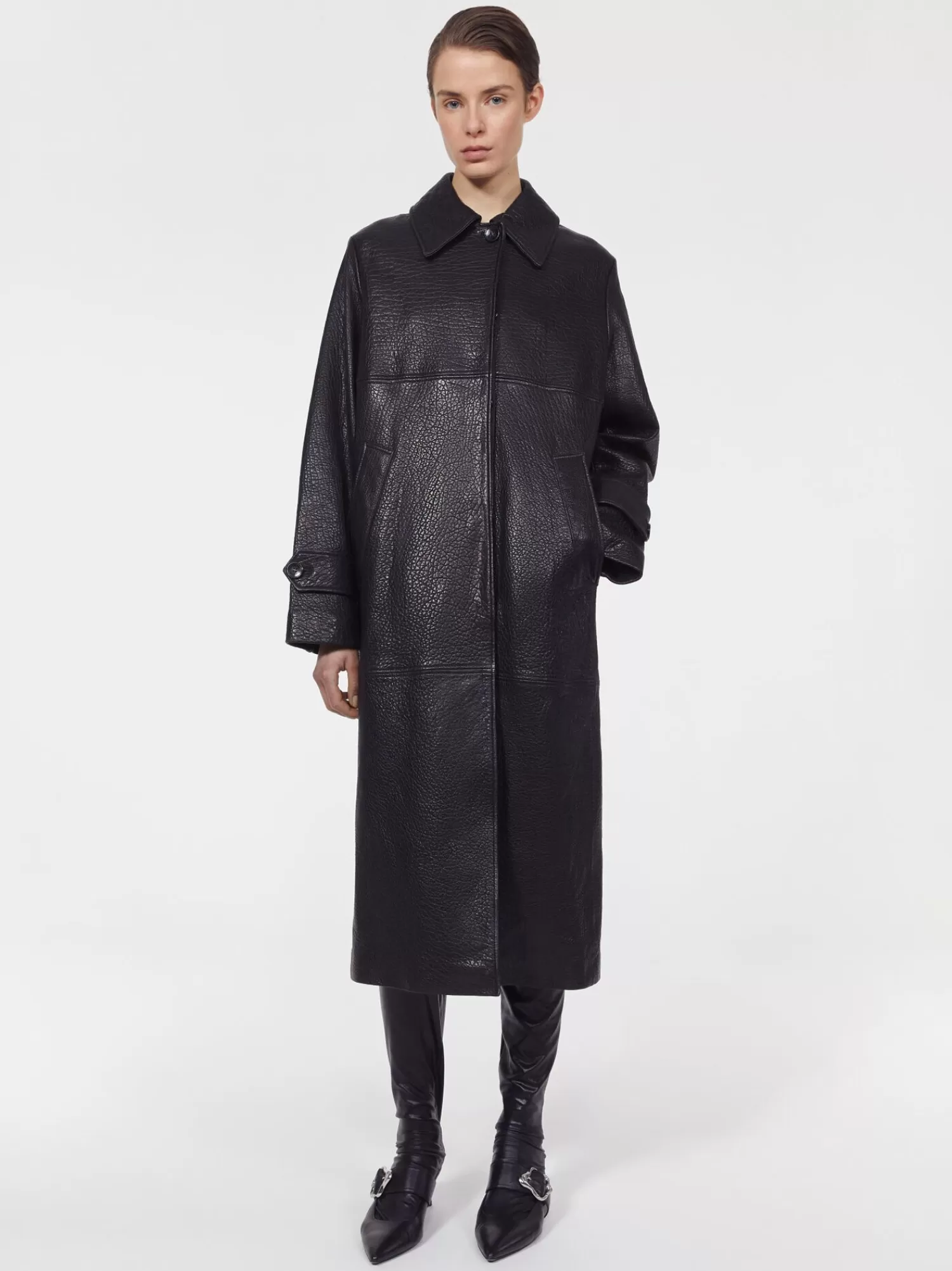 Coats & Jackets*RODEBJER AIDA LEATHER COAT BLACK