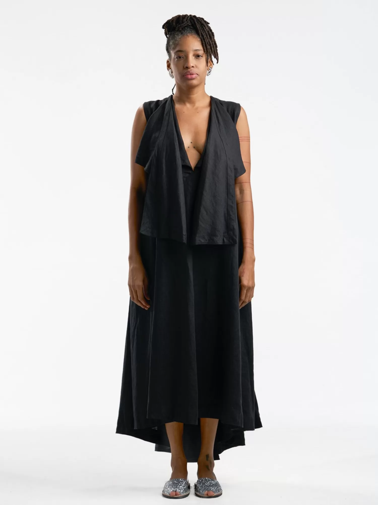 Dresses*THE CLOTH ANTHURIUM DRESS BLACK