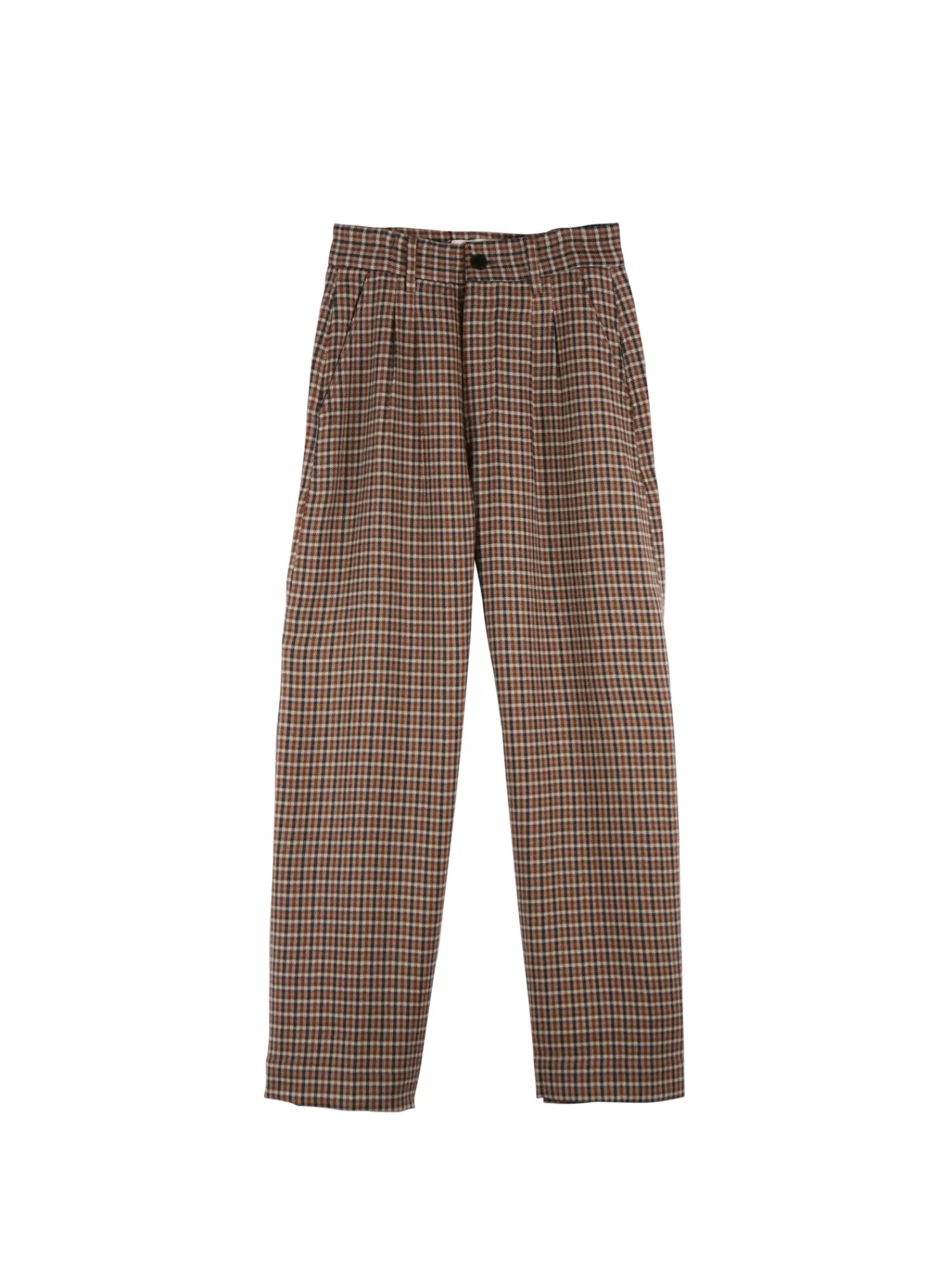 Trousers & Jeans*MII Collection BROWN CHECK TROUSER