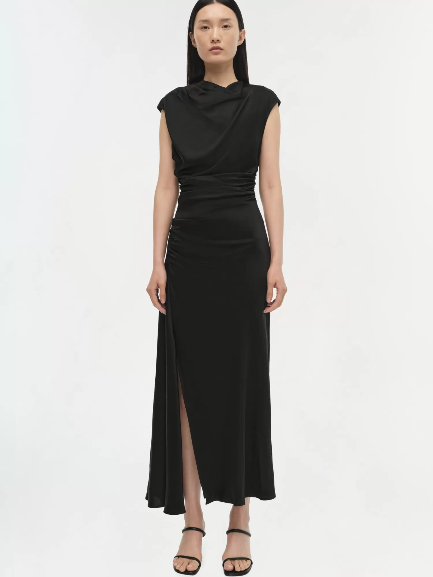 Dresses*SIMKHAI BURKE DRAPED DRESS BLACK