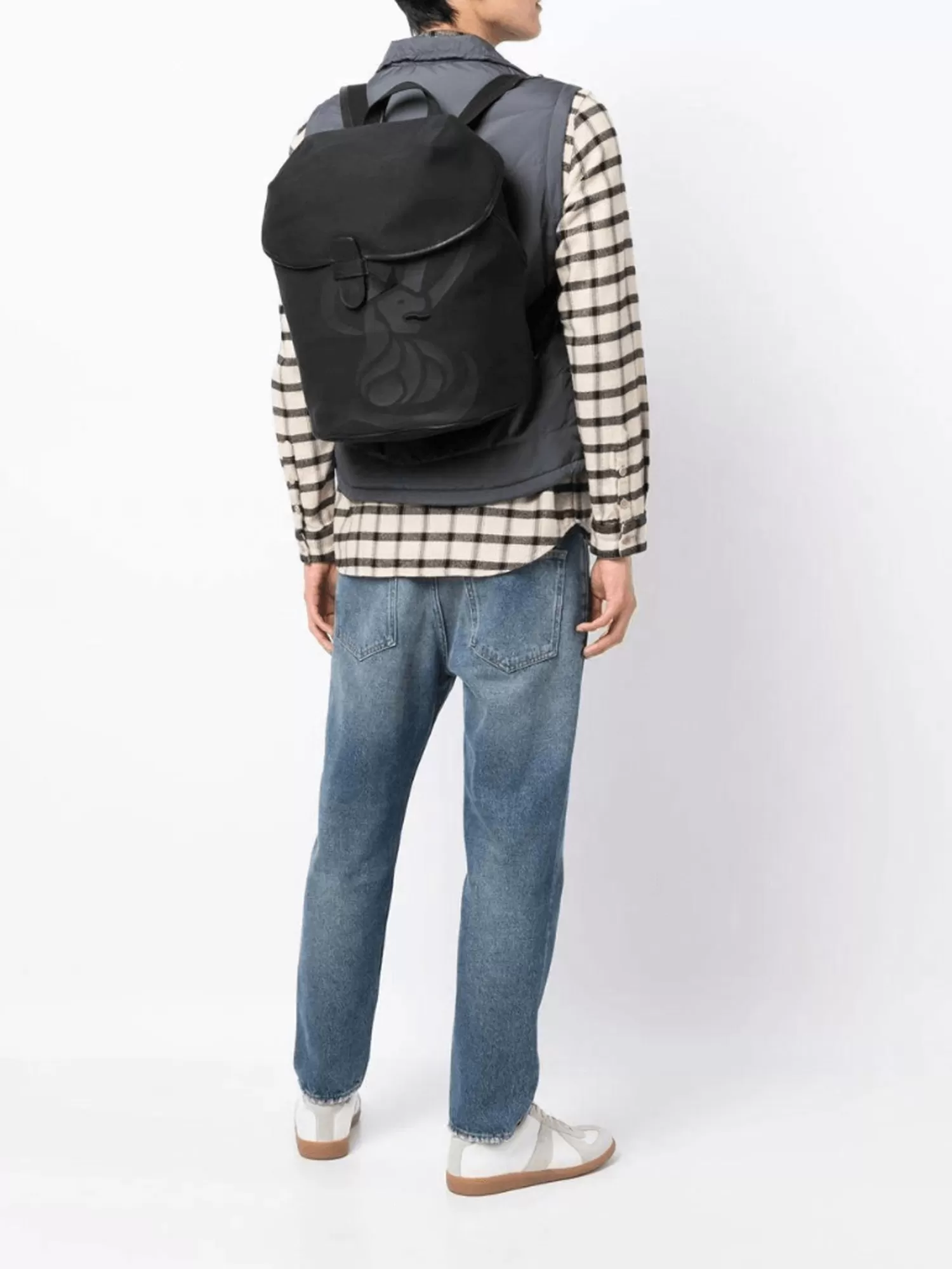 Bags*Leathersmith of London CANVAS LION BACKPACK BLACK