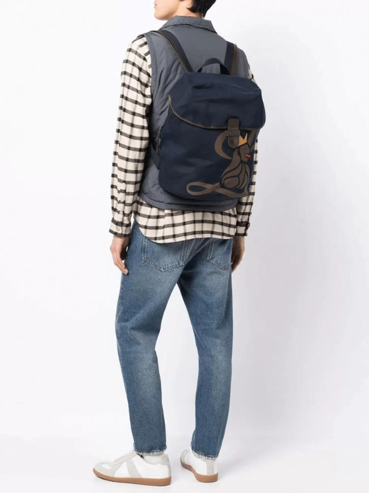 Bags*Leathersmith of London CANVAS LION BACKPACK NAVY