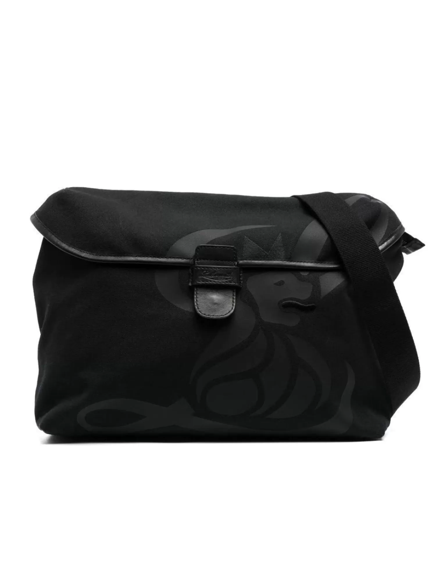 Bags*Leathersmith of London CANVAS LION MESSENGER BAG BLACK