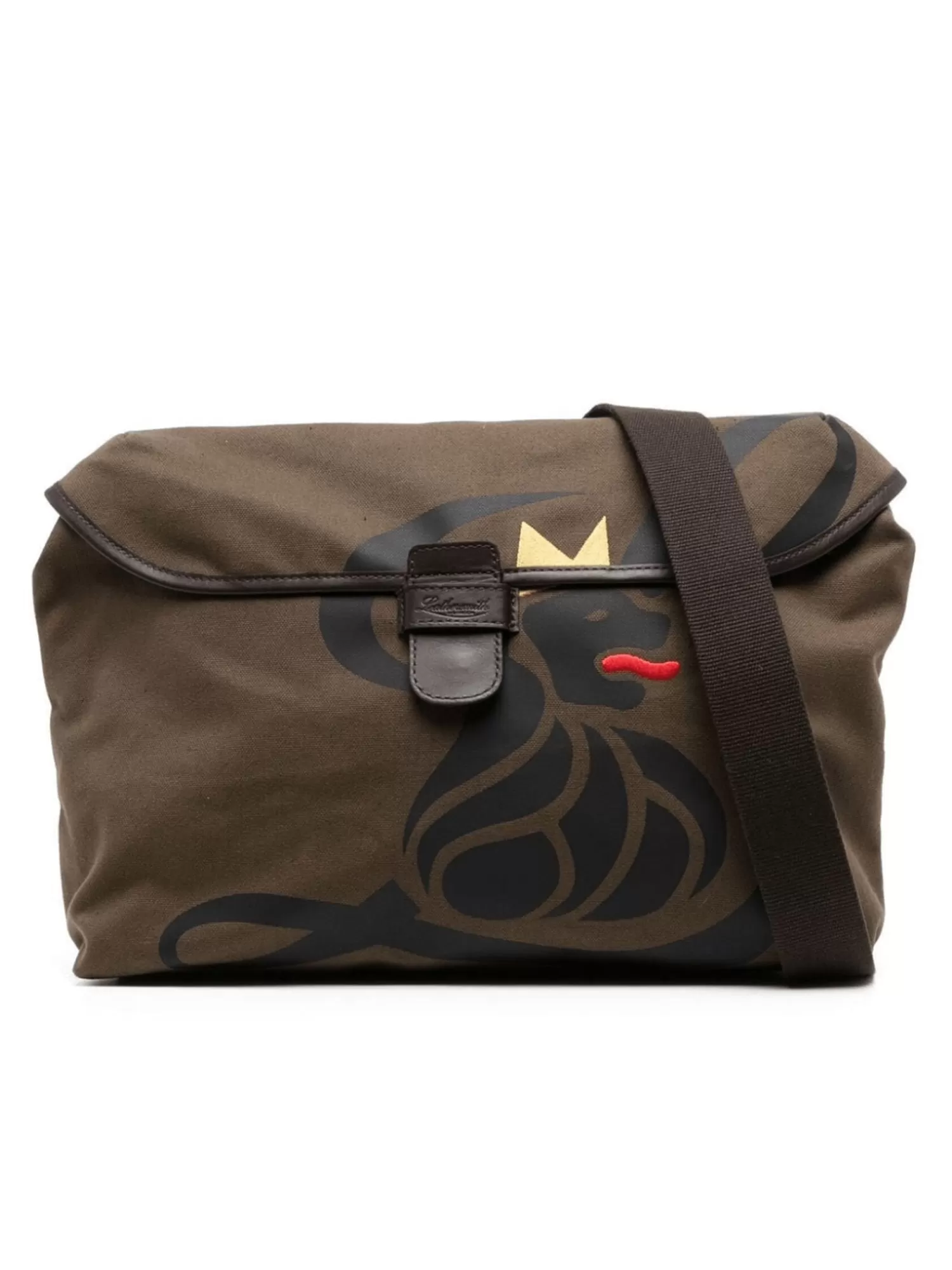 Bags*Leathersmith of London CANVAS LION MESSENGER BAG KHAKI