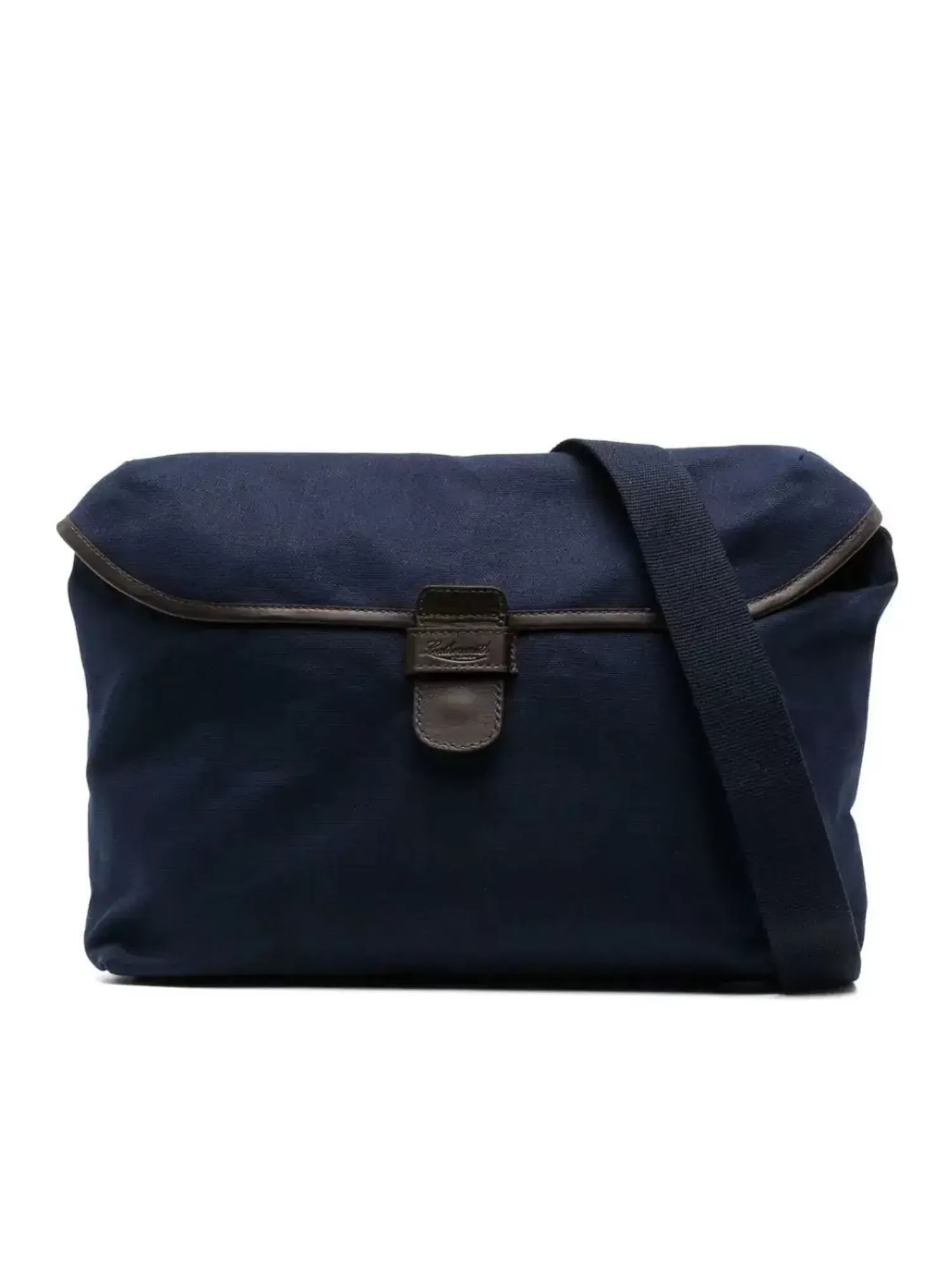 Bags*Leathersmith of London CANVAS MESSENGER BAG NAVY