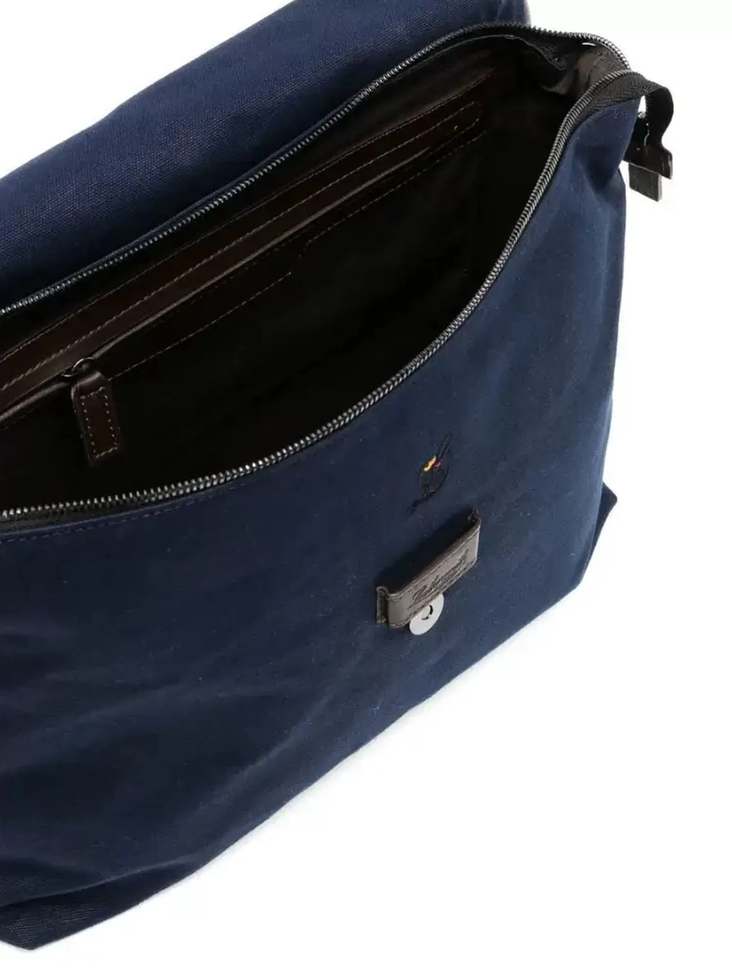 Bags*Leathersmith of London CANVAS MESSENGER BAG NAVY