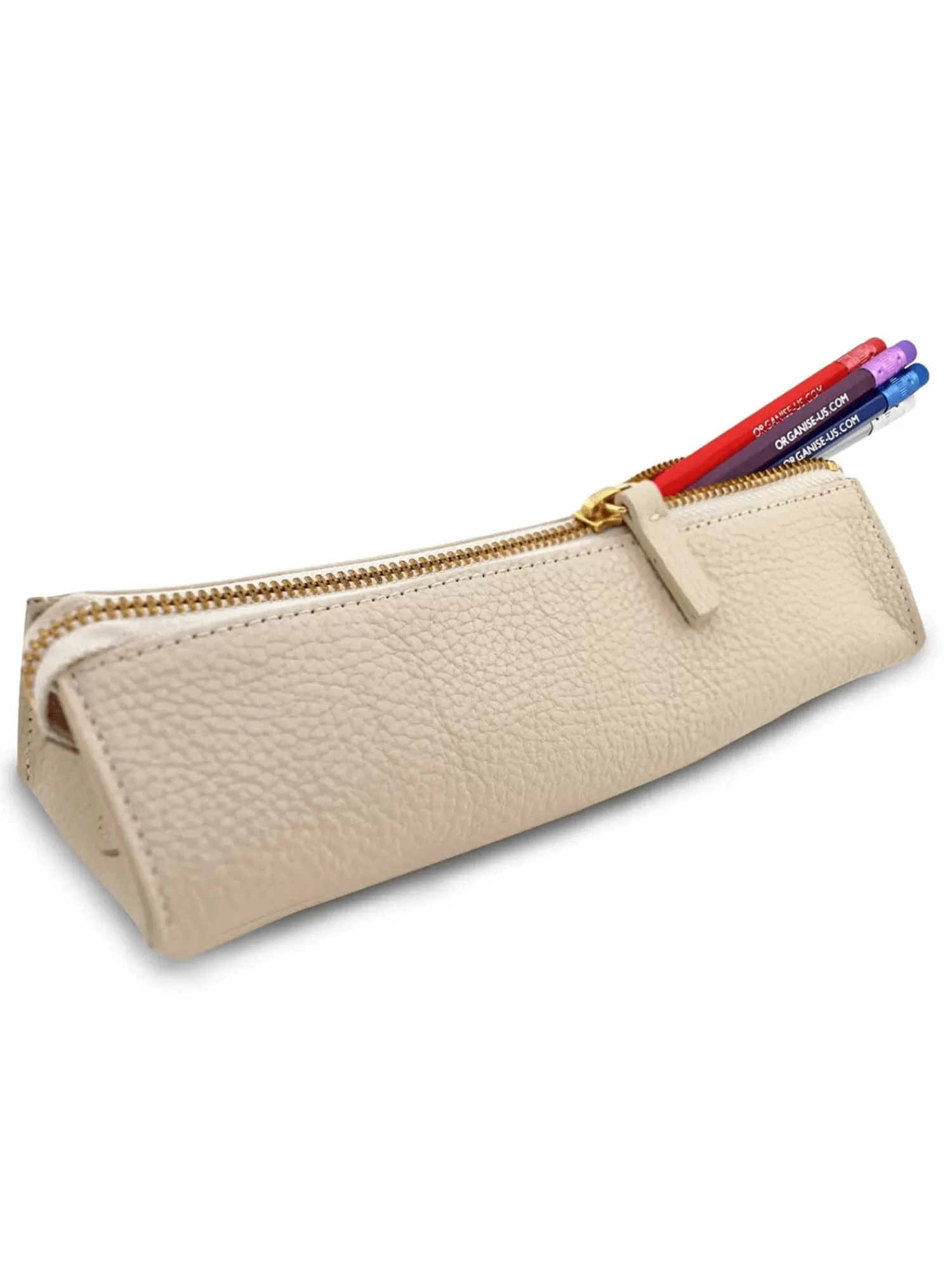 Small Leather Goods*ORGANISE-US HENRIETTA PENCIL CASE CREAM