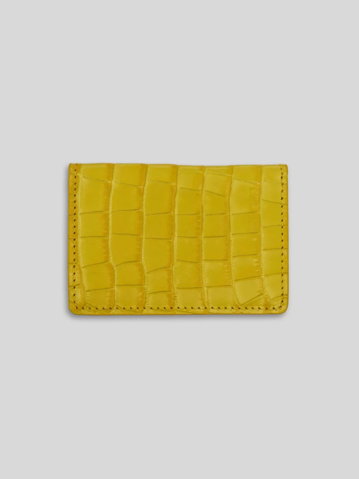 Small Leather Goods*LEATHERSMITH LABCH CARD HOLDER CROC YELLOW