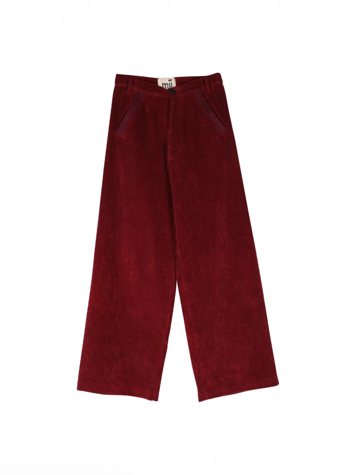 Trousers & Jeans*MII COLLECTION LENA CORDUROY PANTS BURGUNDY