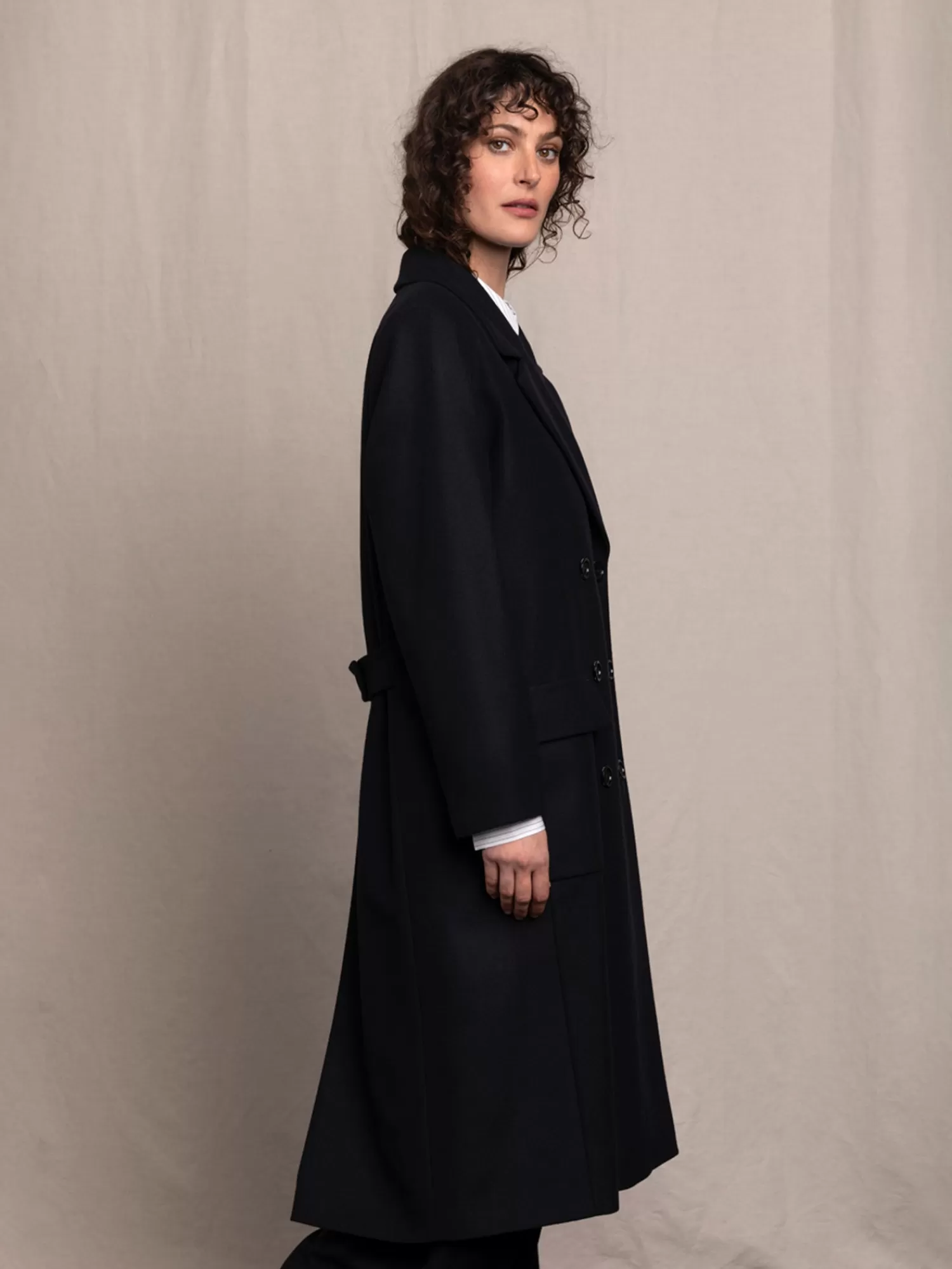 Coats & Jackets*MAISON LENER MISTRAL WOOL COAT NAVY