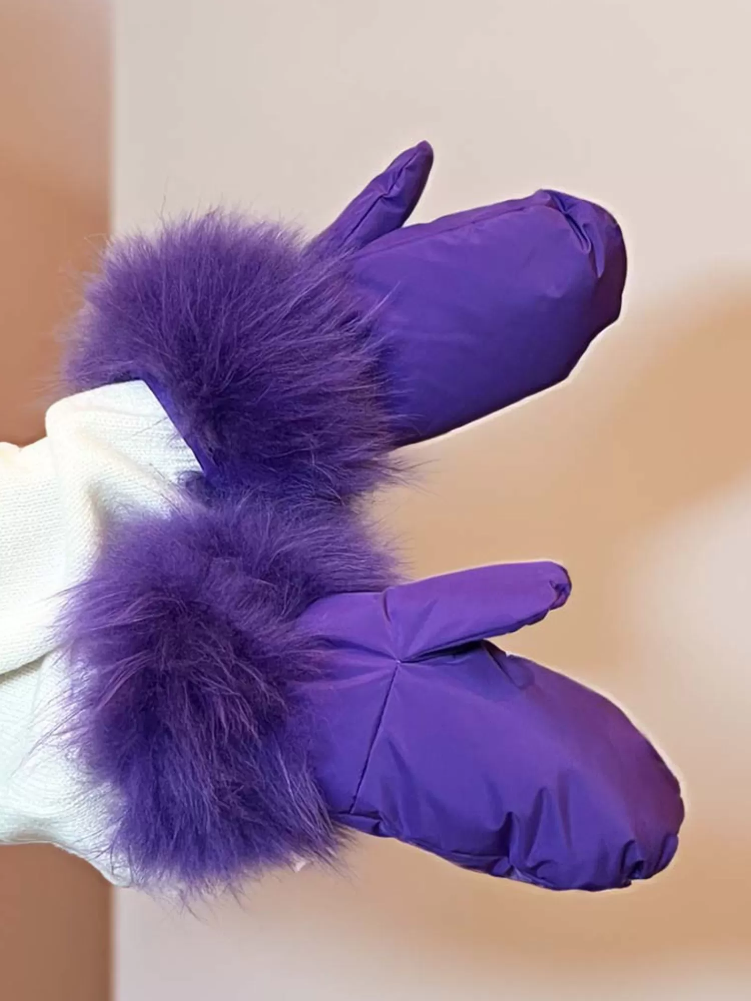 Hats & Gloves*YVES SALOMON MITTENS PURPLE