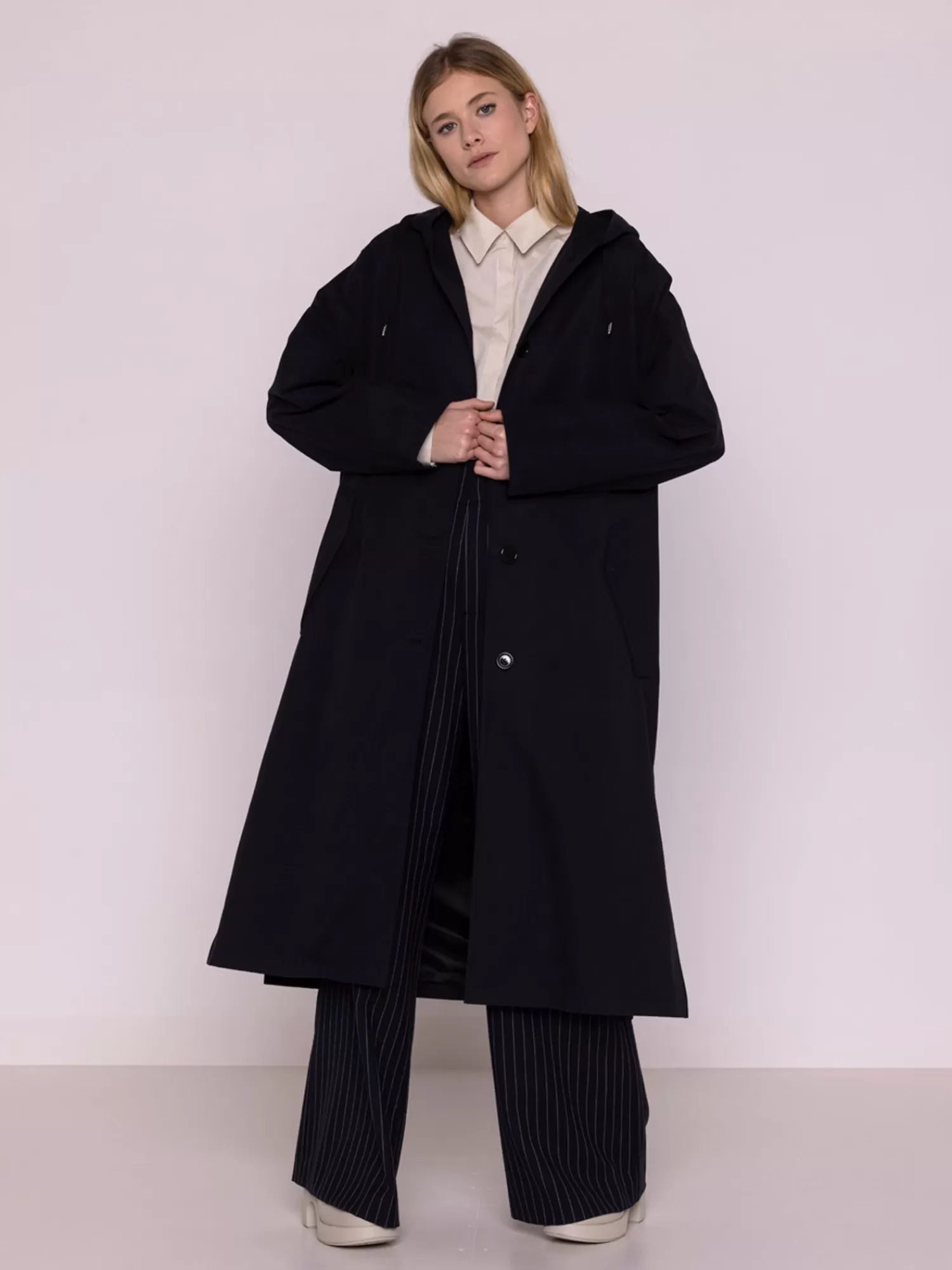 Coats & Jackets*MAISON LENER OVERSIZED RAINCOAT NAVY