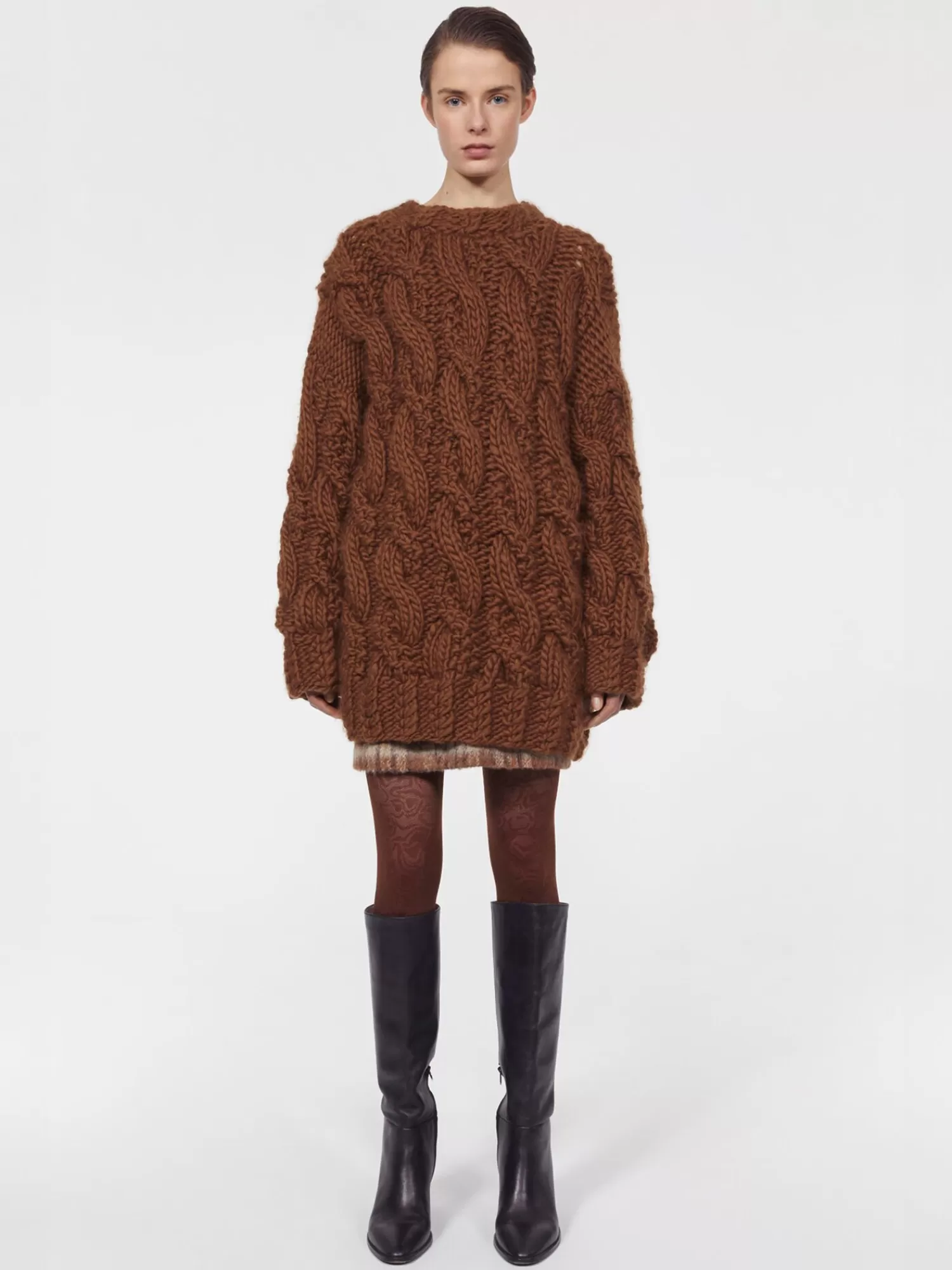 Knitwear*RODEBJER PEETERS CABLE KNIT UMBER