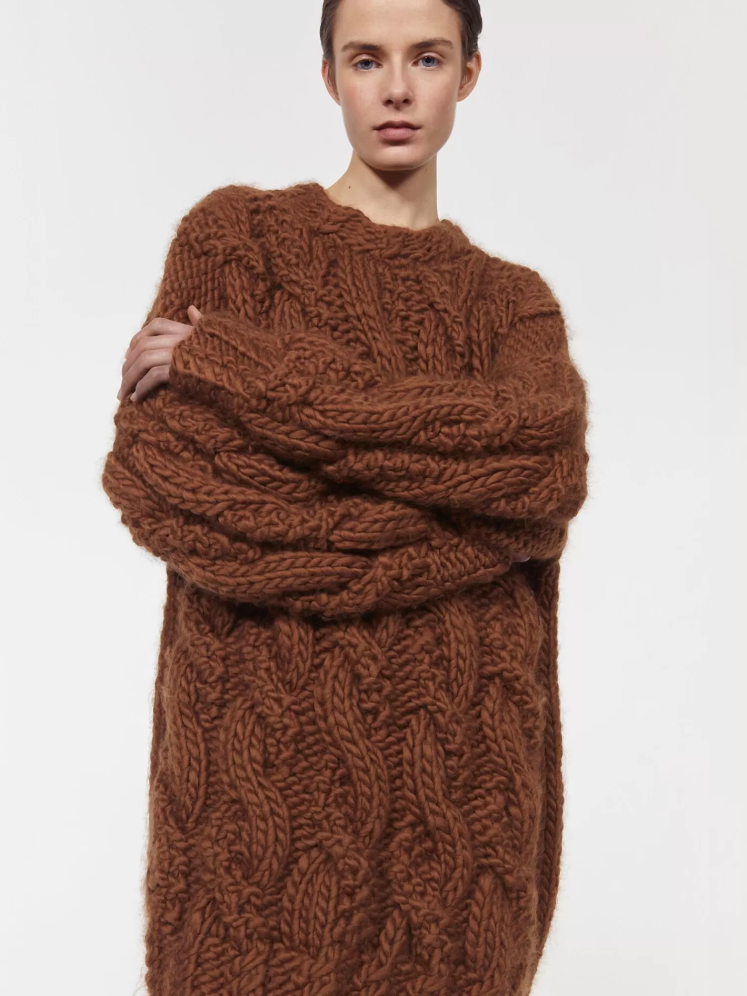 Knitwear*RODEBJER PEETERS CABLE KNIT UMBER