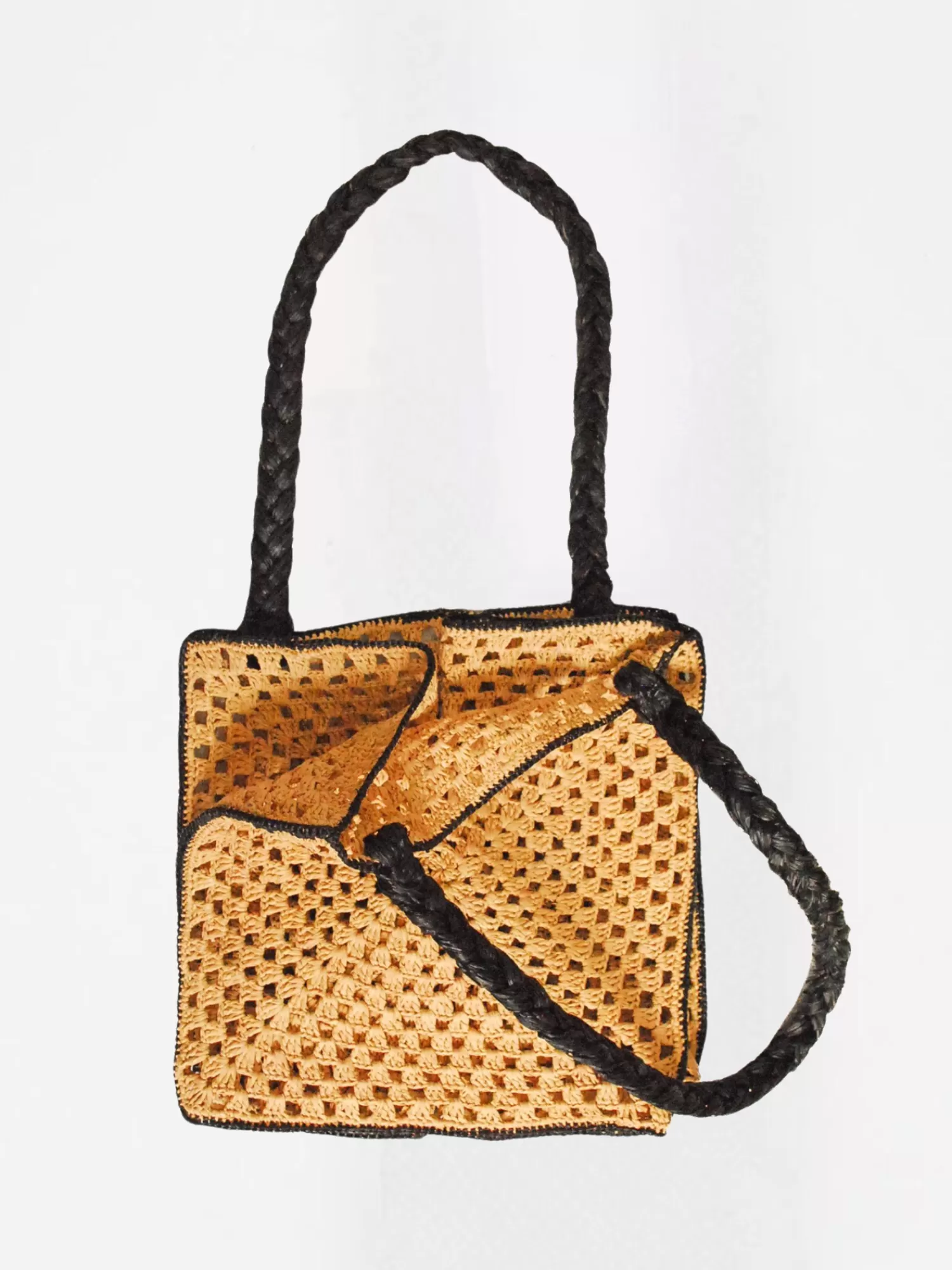 Bags | Bags*ULTRA MAILLE RAFFIA SHOPPER BAG STRAW/BLACK