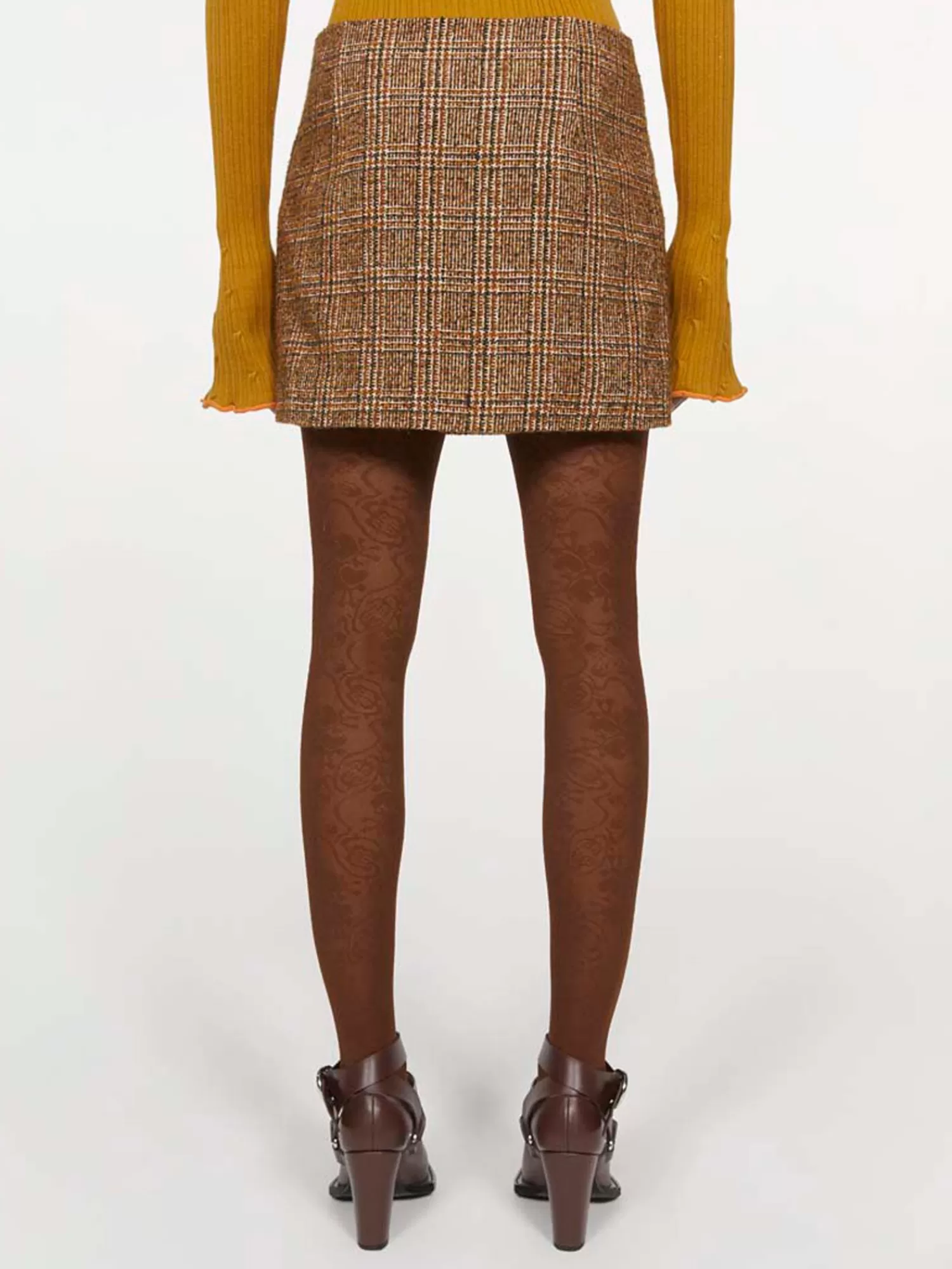 Skirts*RODEBJER SEINE CARAMEL BROWN TWEED SKIRT