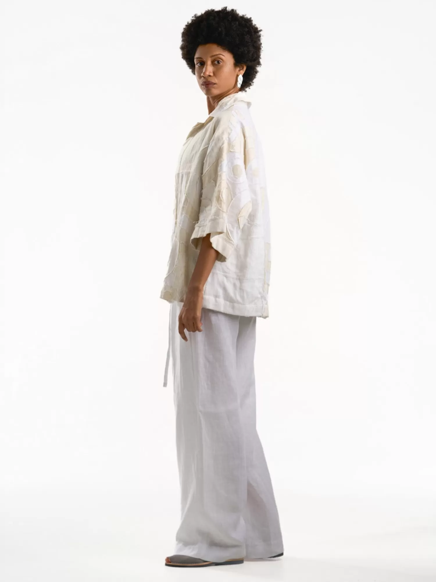 Coats & Jackets*THE CLOTH THE BICHE SHIRT JACKET WHITE/OFF WHITE