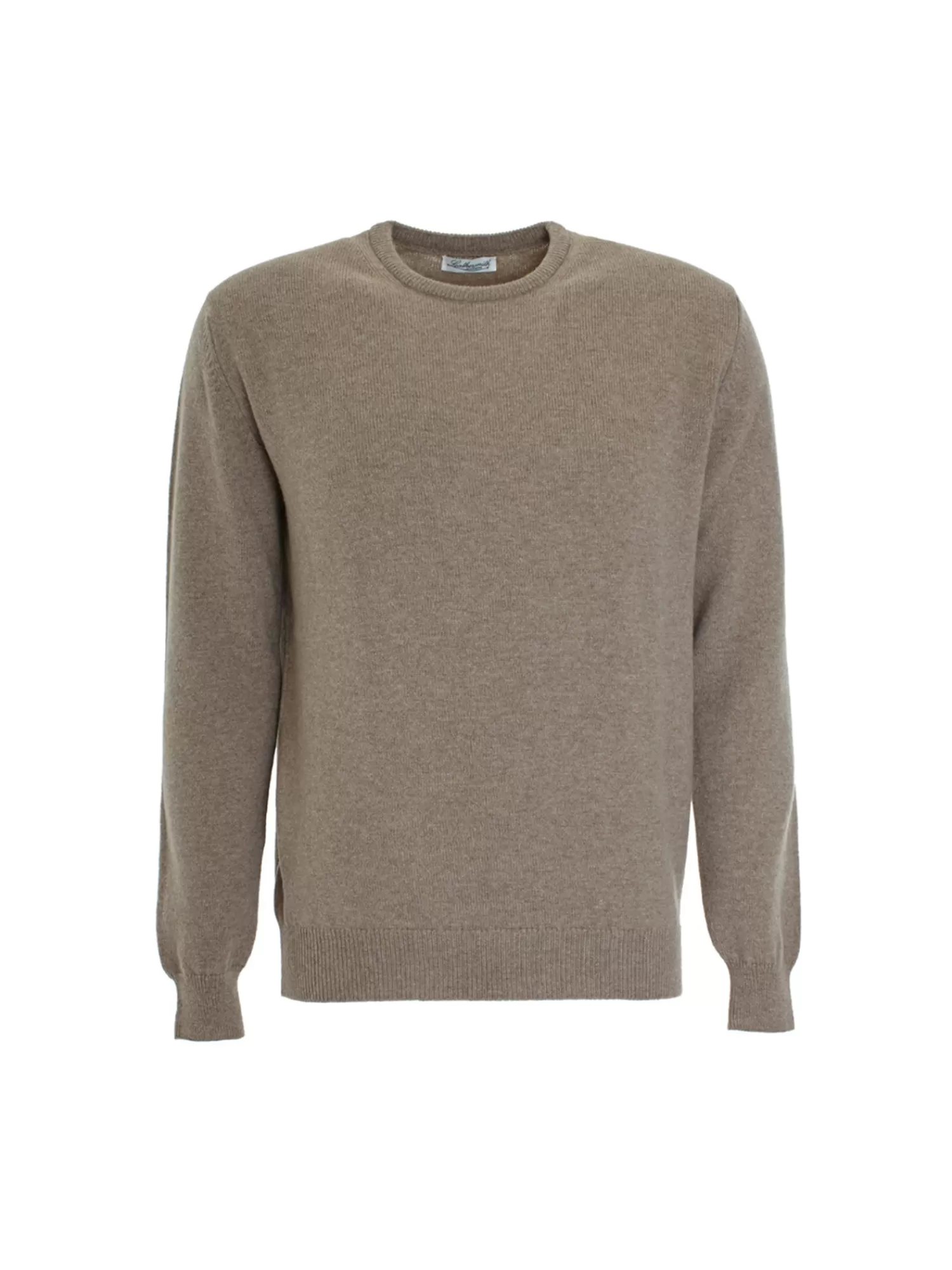 Knitwear*Leathersmith of London WOOL ROUND NECK SWEATER MUSHROOM