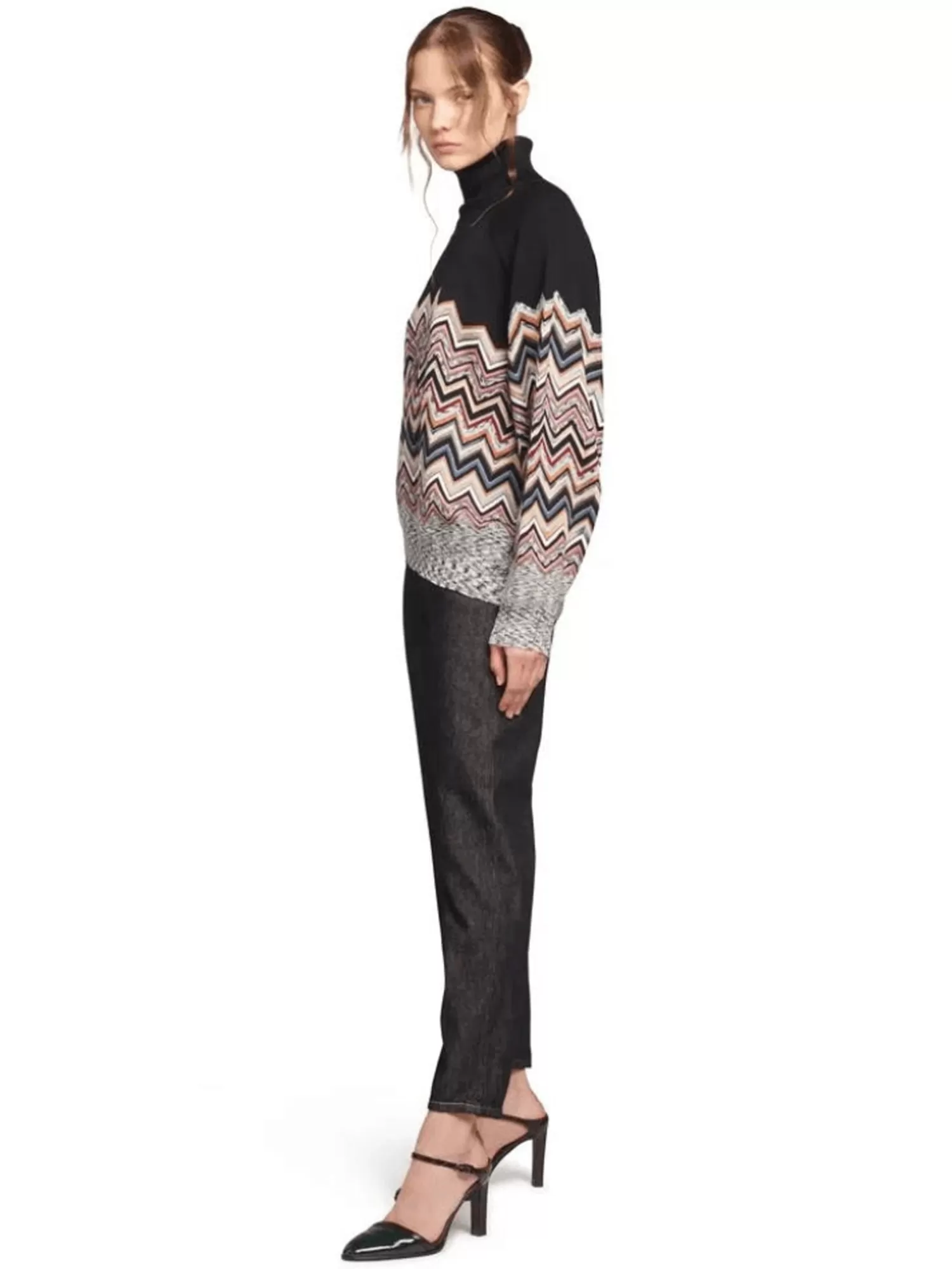 Knitwear*MISSONI ZIGZAG SWEATER BLACK MULTI